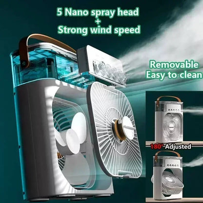 Freshora™ Mini Air Cooler 3-en-1 Portable avec LED