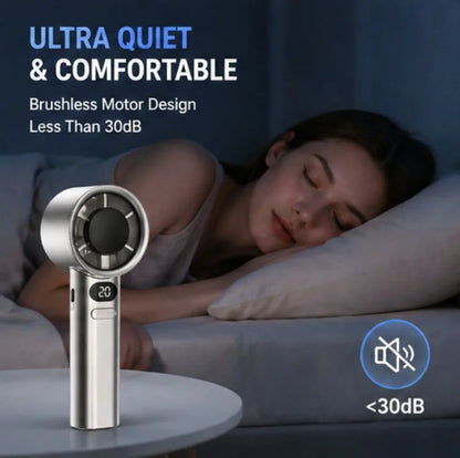 Ventilateur De Poche USB Réglable À Affichage Digital