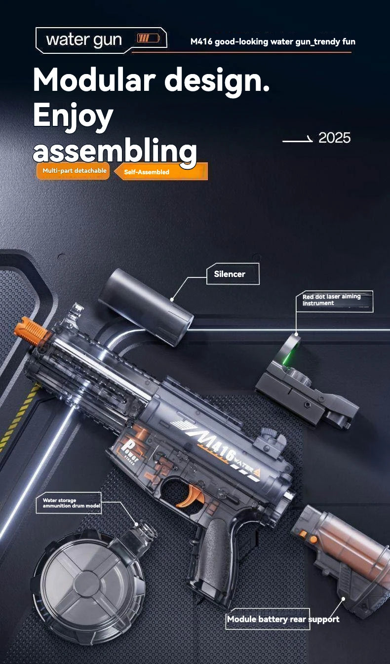 Freshora™ M416 Electric Water Gun — Outdoor Blaster